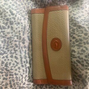 Dooney & Bourke Wallet Ivory Caramel Leather Credit
